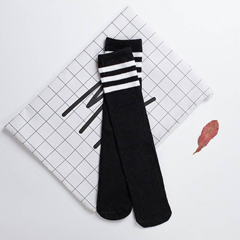 White striped socks
